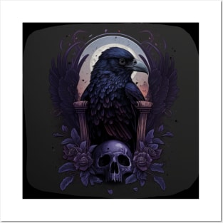 Raven and Skull Posters and Art